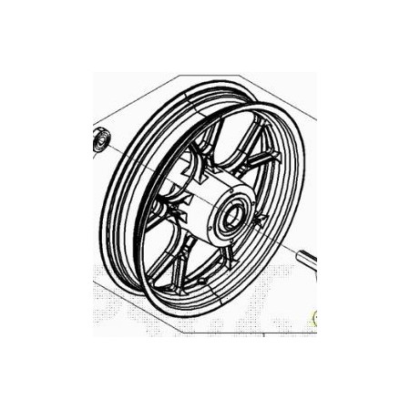 ROUE ARRIERE BLACK RR 2T 50