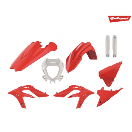 Kit plastiques POLISPORT rouge pour Beta 300 X-TRAINER 2015 À 2020