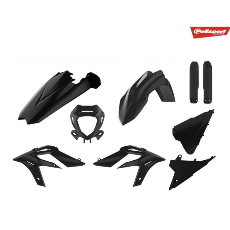 Kit plastiques POLISPORT Noir pour Beta 300 X-TRAINER 2015 À 2020