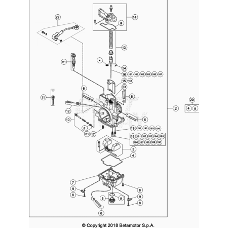 CARBURATEUR BETA 125 RR 2023
