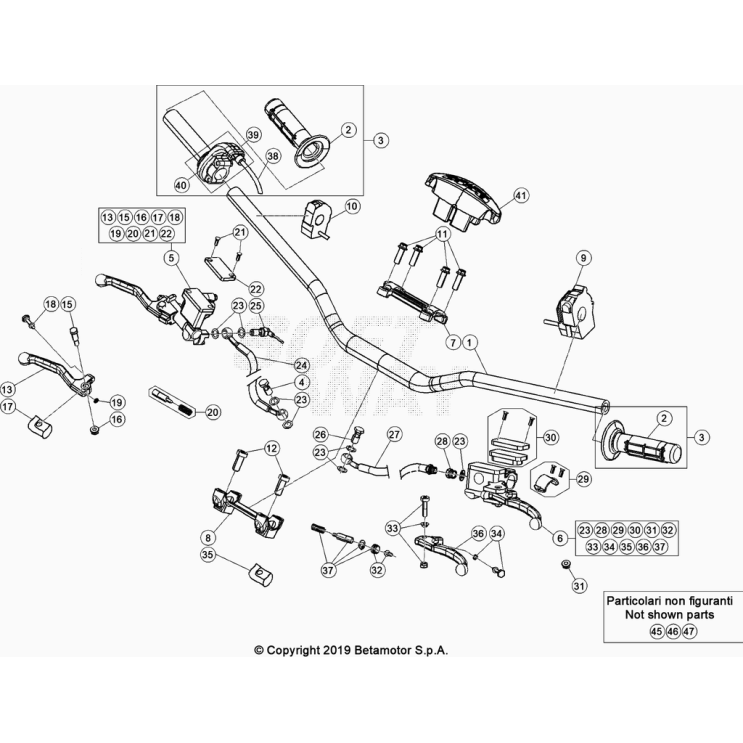 COMMANDES-GUIDON BETA 125 RR 2023