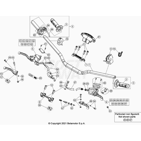 COMMANDES-GUIDON BETA 250...