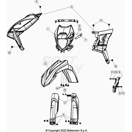 CARENAGES BETA 350 RR 2023
