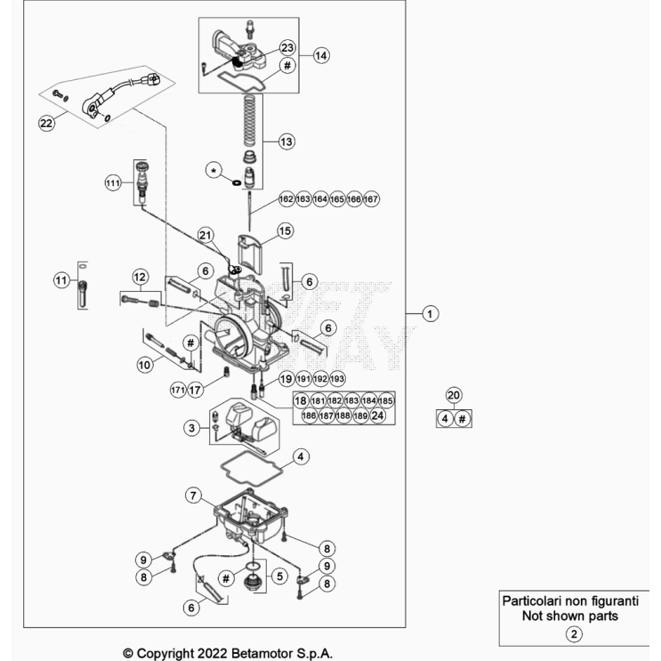 CARBURATEUR BETA 250 XTRAINER 2023
