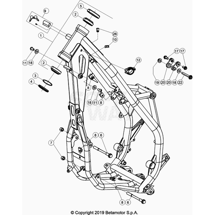 CHASSIS BETA 250 XTRAINER 2023
