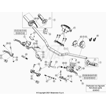 COMMANDES-GUIDON BETA 250...