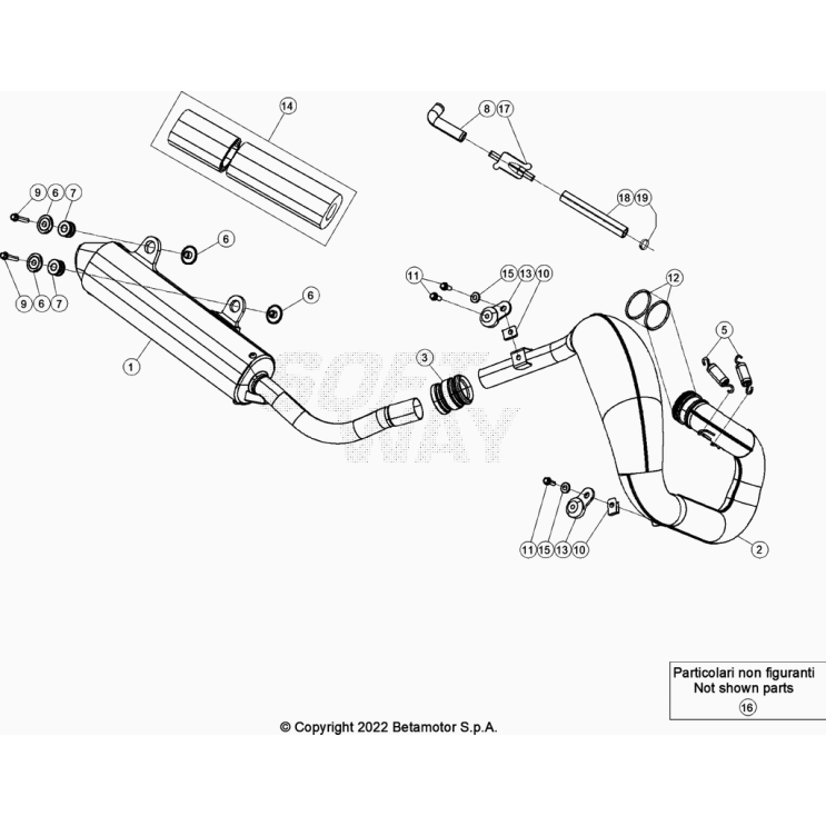 ECHAPPEMENT BETA 250 XTRAINER 2023