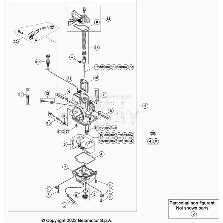 CARBURATEUR BETA 250 XTRAINER 2023