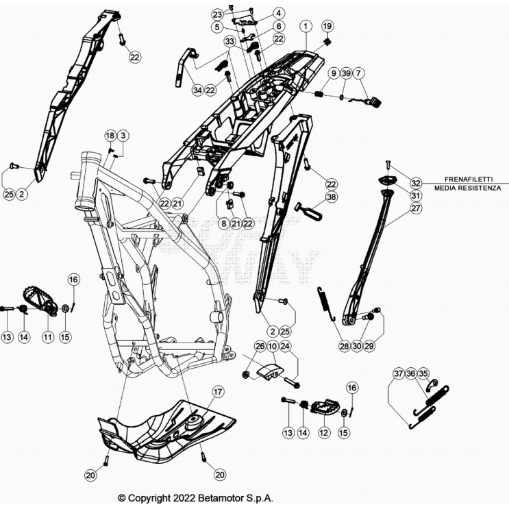 BOUCLE ARR BETA 250 XTRAINER 2023