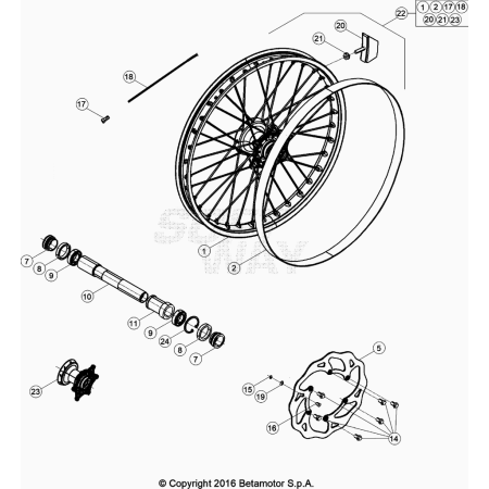ROUE AV. BETA 250 XTRAINER...