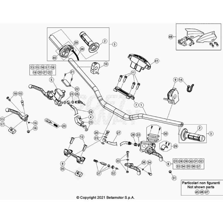 COMMANDES-GUIDON BETA 250 RACING 2023