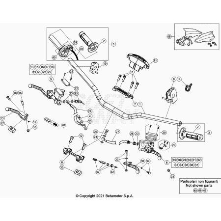 COMMANDES-GUIDON BETA 250...