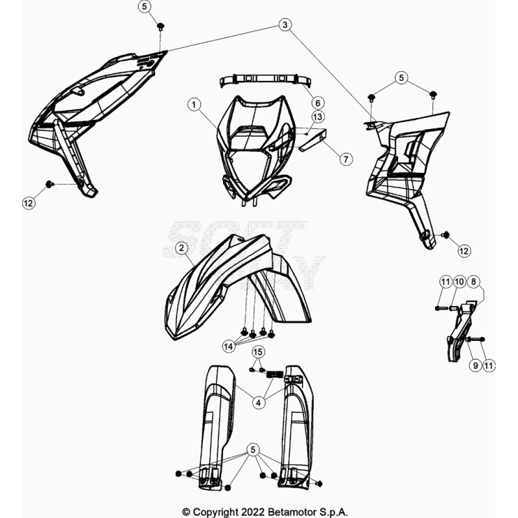 CARENAGES BETA 250 RACING 2023