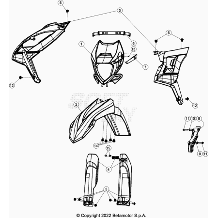 CARENAGES BETA 250 RACING 2023
