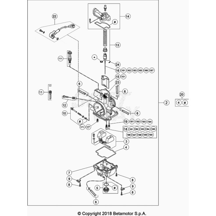 CARBURATEUR BETA 125 RACING 2023