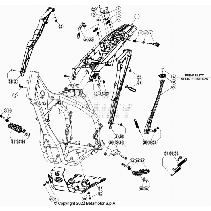 BOUCLE ARRIERE BETA 390 RACING2023