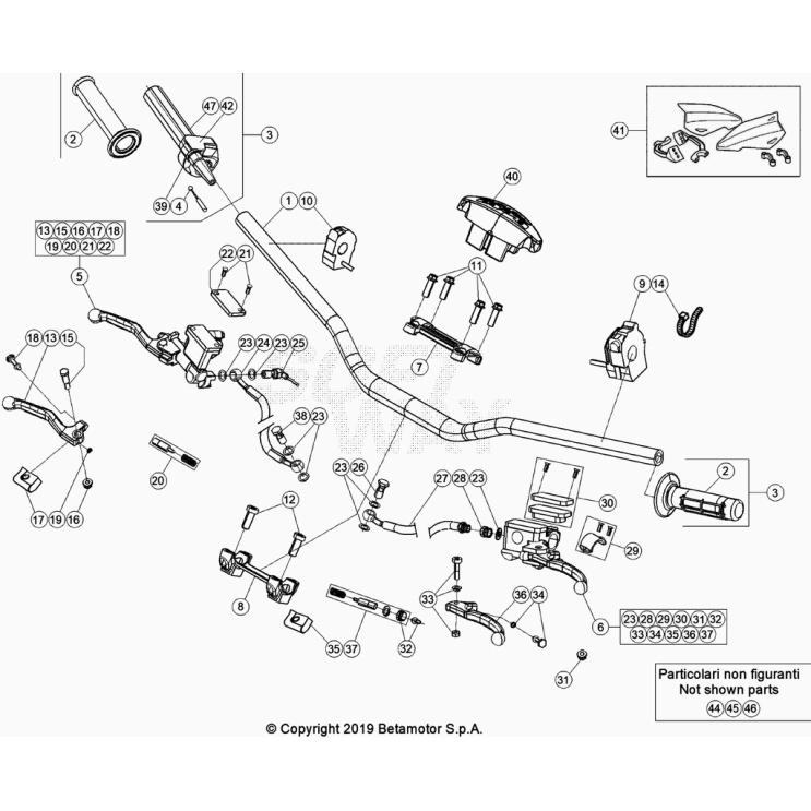 COMMANDES-GUIDON BETA 390 RACING2023