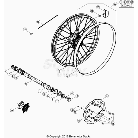ROUE AV. BETA 390 RACING2023