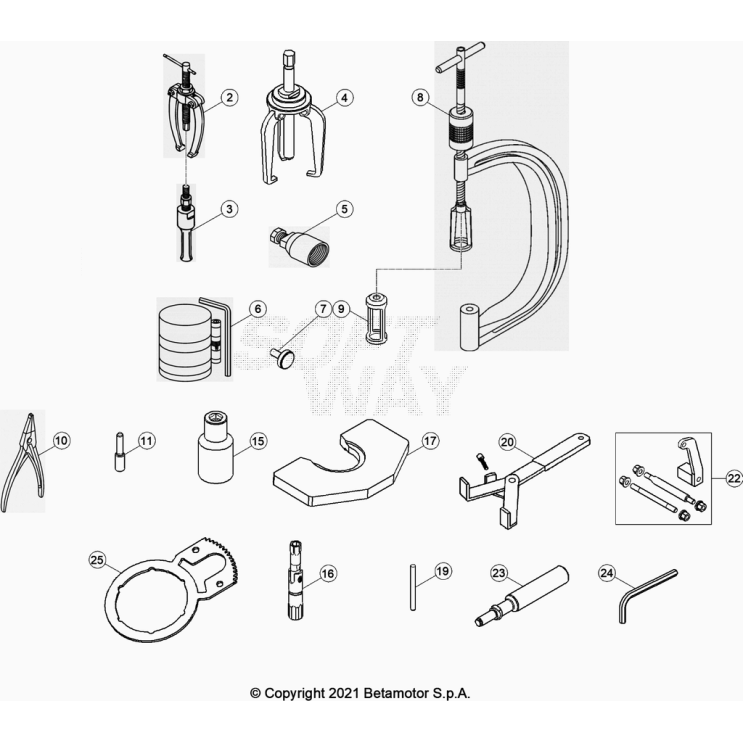 OUTILLAGE MOTEURBETA 480 RACING 2023