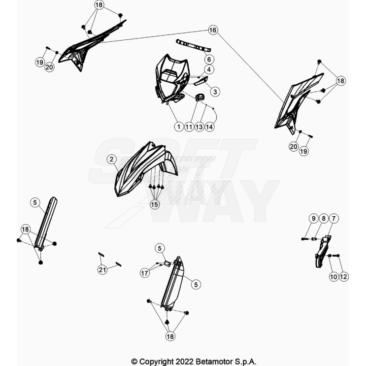CARENAGES BETA 250 XTRAINER 2023