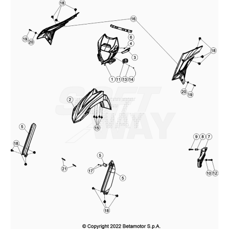 CARENAGES BETA 300 XTRAINER...