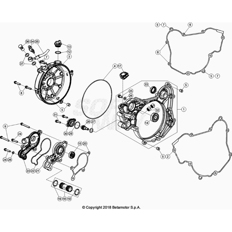 CARTER EMBRAYAGE BETA 125 RR 2024