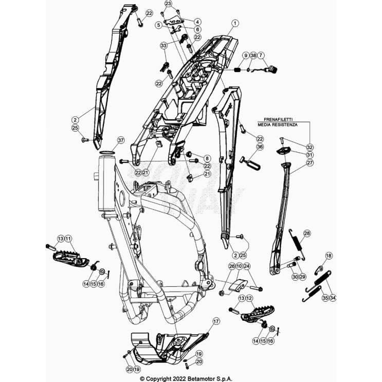 BOUCLE ARRIERE BETA 125 RR 2024