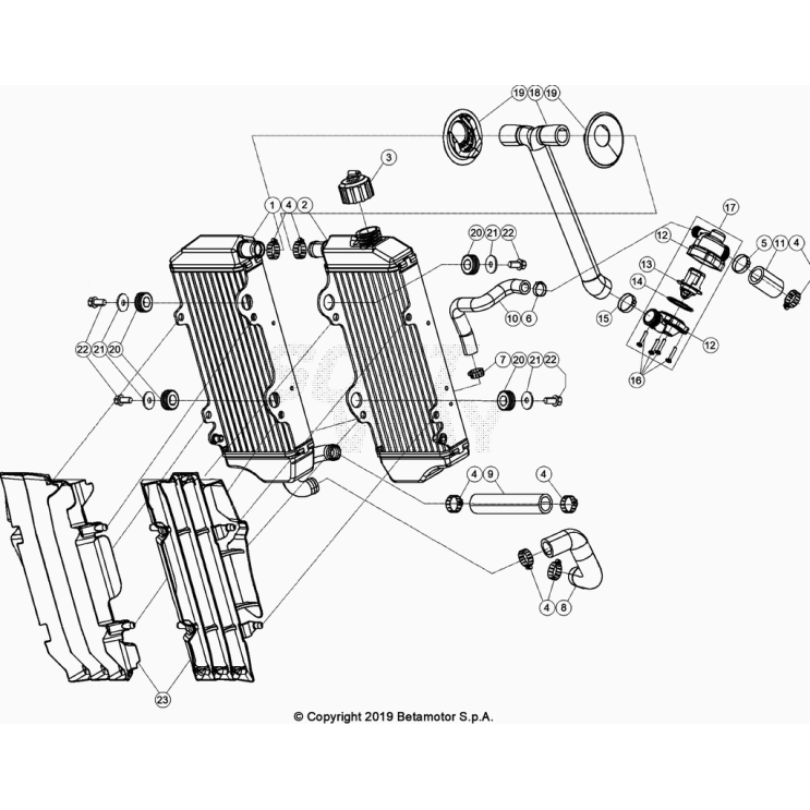 RADIATEURS  BETA 125 RR 2024