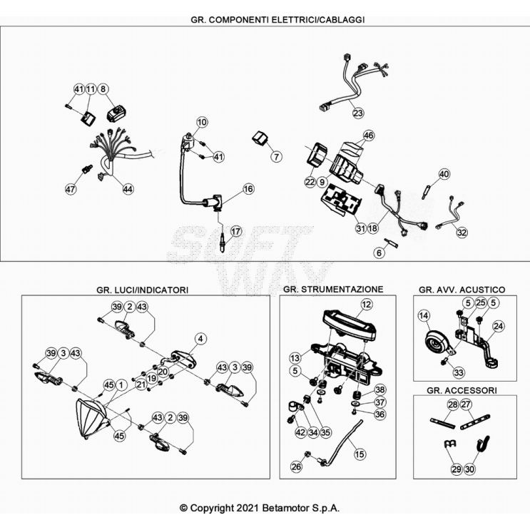 FAISCEAU ÉLECTRIQUE BETA 125 RR 2024