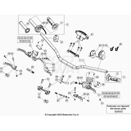COMMANDES-GUIDON BETA 250...