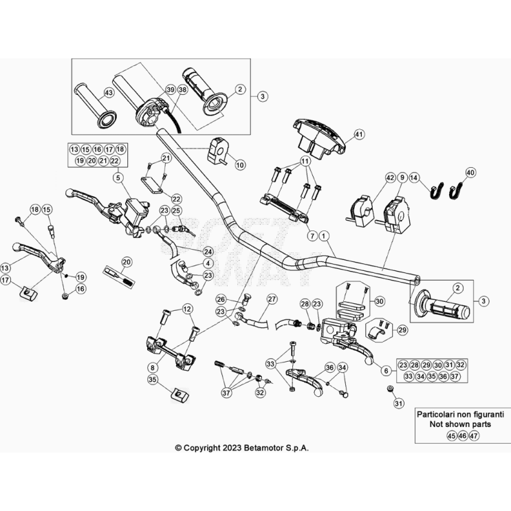 COMMANDES-GUIDON BETA 300 XTRAINER 2024