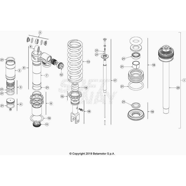 AMORTISSEUR BETA 300 XTRAINER 2024