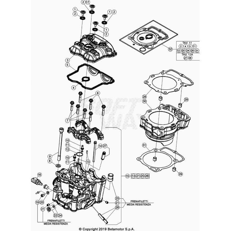 CYLINDRE-CULASSE BETA 390 RR 2024
