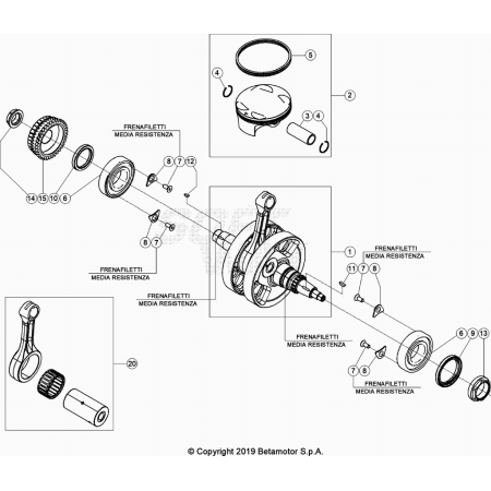 VILEBREQUIN-PISTON BETA 390...