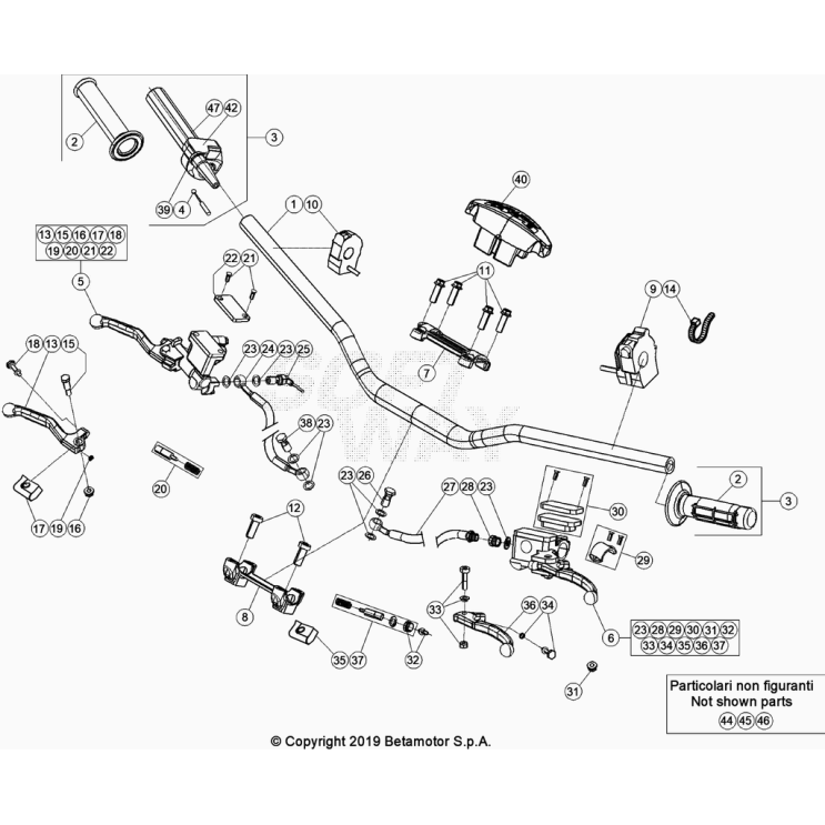 COMMANDES-GUIDON BETA 390 RR 2024