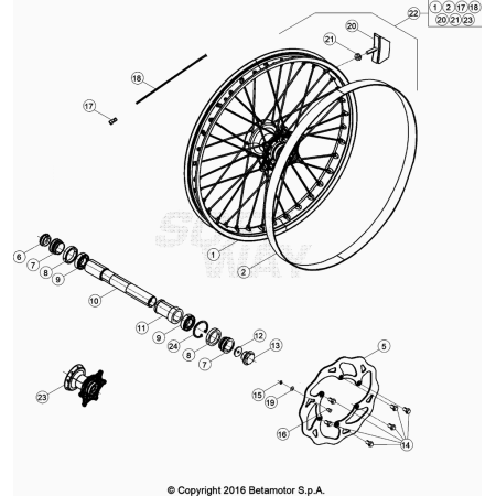 ROUE AVANT BETA 390 RR 2024