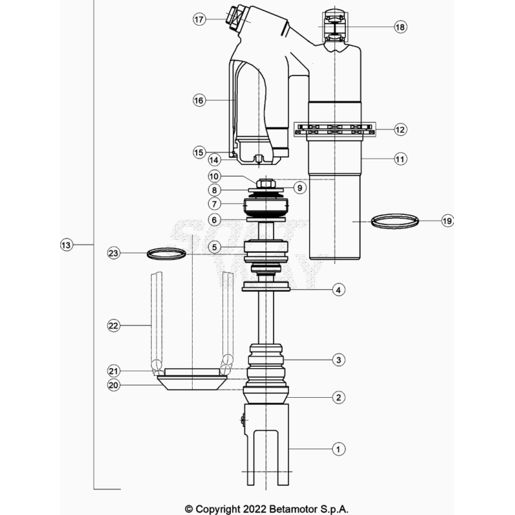 AMMORTISSEUR BETA 125 RACING 2024