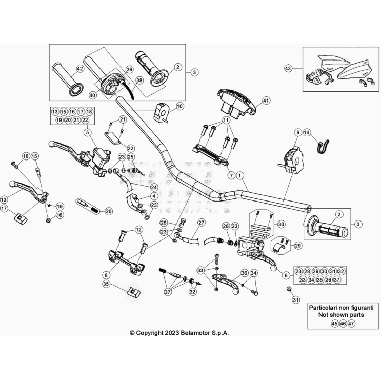 COMMANDES - GUIDON BETA 300 RACING 2024