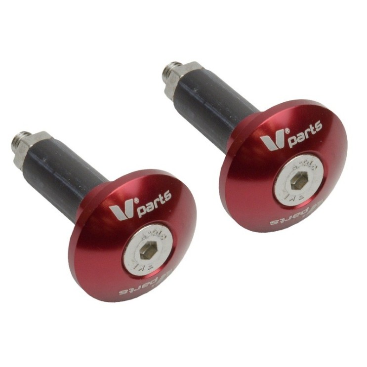 Embout de guidon V-PARTS Ø12-18mm pour Sherco ROUGE Embout de guidon V-PARTS Ø12-18mm pour Sherco ROUGE
