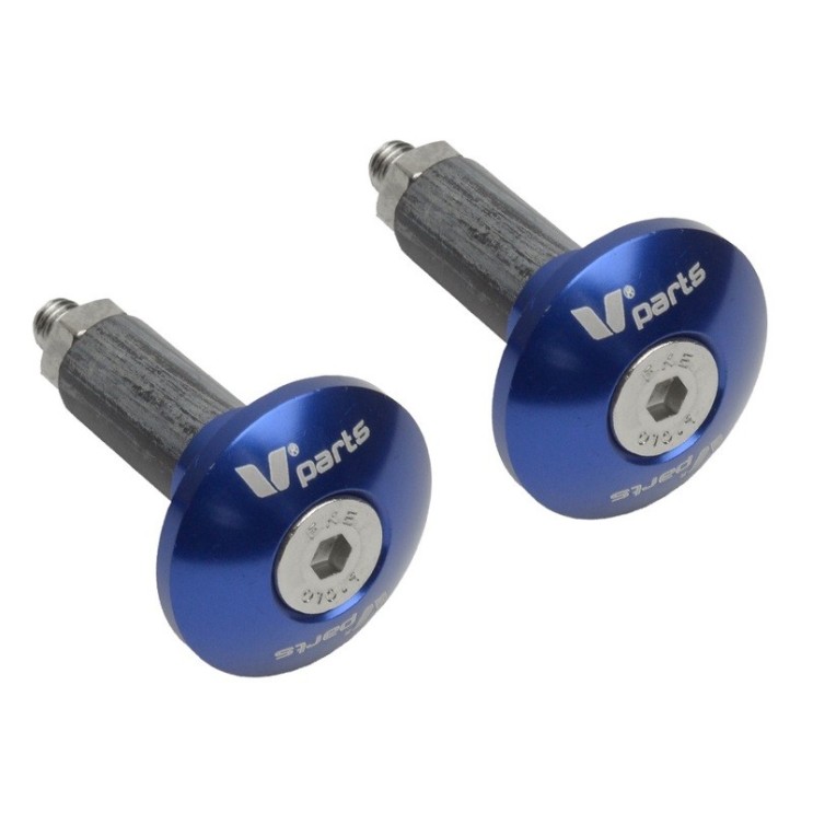 Embout de guidon V-PARTS Ø12-18mm pour Sherco BLEU Embout de guidon V-PARTS Ø12-18mm pour Sherco BLEU