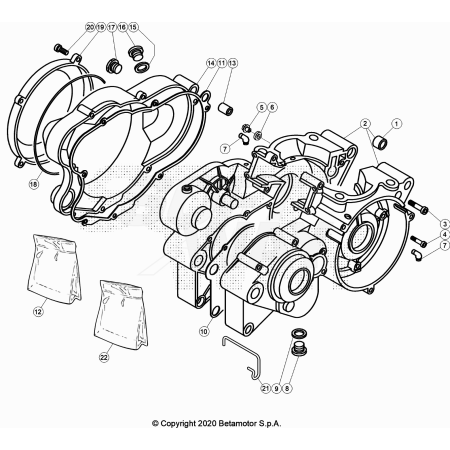 CARTER MOTEUR  BETA 125 EVO...