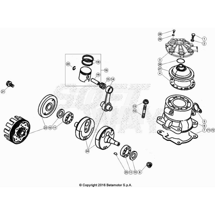 VILEBREQUIN-PISTON BETA 125 EVO FACTORY 2022