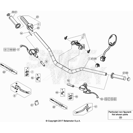 COMMANDES-GUIDON BETA 125...