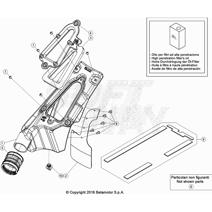BOÎTIE A AIR BETA 125 EVO FACTORY 2022