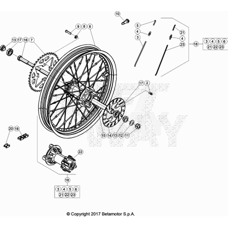 ROUE AR. BETA 125 EVO...