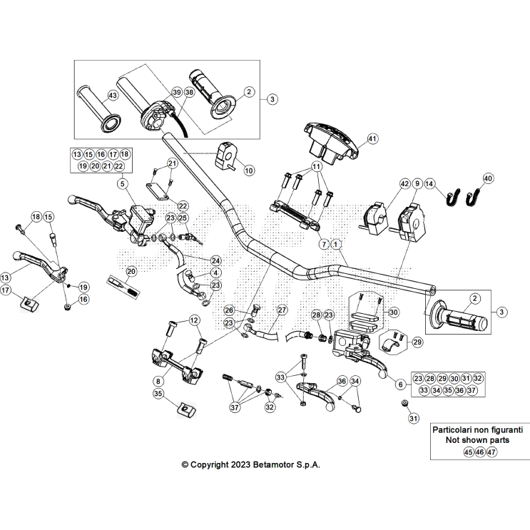 COMMANDES-GUIDON 250 XTRAINER 2025
