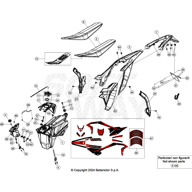 CARENAGES-RESERVOIR-SELLE 250 XTRAINER 2025