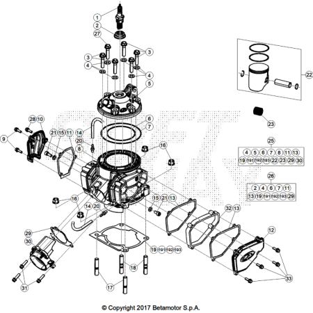 CYLINDRE-CULASSE 250...