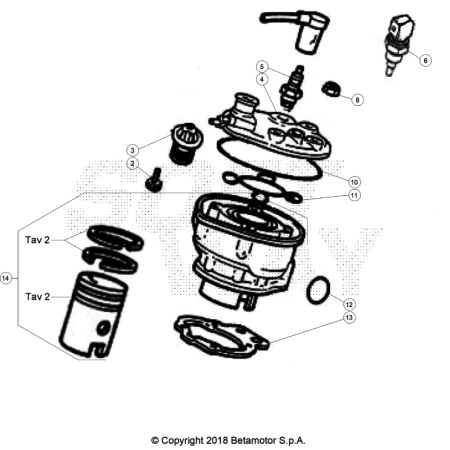 CYLINDRE-CULASSE MOTARD RR...