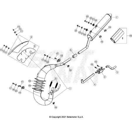 ECHAPPEMENT MOTARD RR 2T 50...